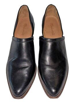 Madewell The Brady Black Leather Low Cut Booties - Size 9.5